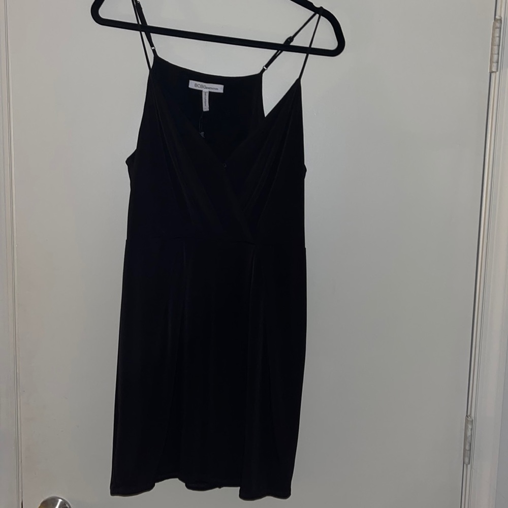 BCBGeneration faux wrap little black dress